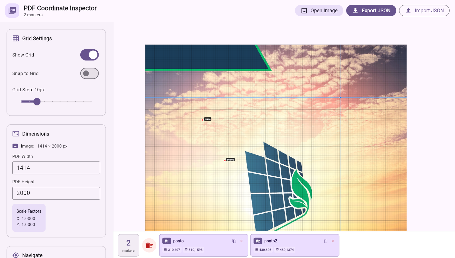 The Father's Ruler tool in action